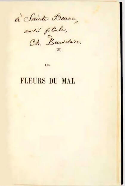 Charles Baudelaire, Les Fleurs du Mal. Paris, Poulet-Malassis et de Broise, 1857. Franse literaire teksten Vertalingen Vivienne Stringa.
